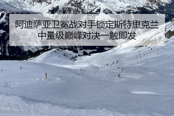 阿迪萨亚卫冕战对手锁定斯特里克兰 中量级巅峰对决一触即发
